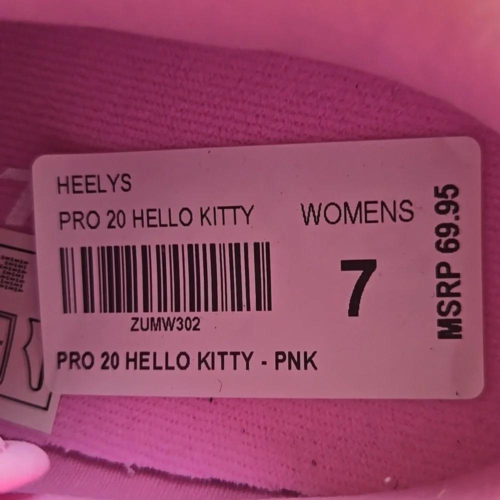 NWT Women's Pro 20 Hello Kitty Heelys in size 7 & in color Pink. - Picture 6 of 9